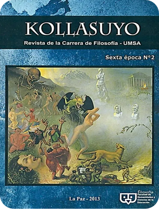 Portada de: "La guerra, la religión y la muerte en Heráclito". Publicado en Revista Kollasuyo de la Carrera de Filosofía, 6ª época, Nº 2. La Paz: pp. 11-44.